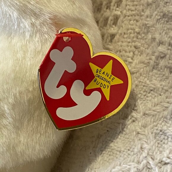 Ty Snowboy Beanie Baby Buddy Plush Snowman With Red Hat & Scarf - Picture 13 of 13